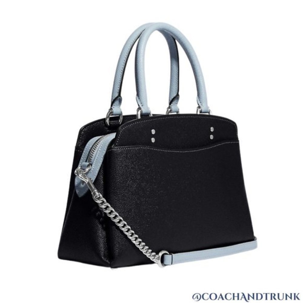COACH Midnight and Light Blue Leather Mini Lillie Crossbody Silver Accents NWT - Picture 7 of 10